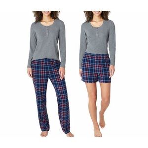 Eddie Bauer 3-Piece Waffle Fleece Pajama Set - Gray